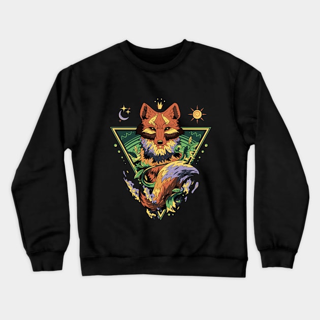 Ornamental red fox Crewneck Sweatshirt by TOTEM clothing